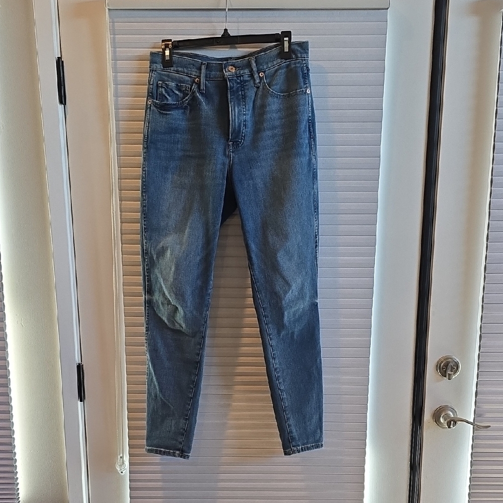 Express High Rise Women's Jeans - Medium Blue Wash
